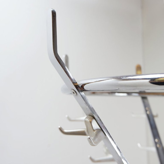 Image 1 of Vintage chrome-plated coat rack with umbrella stand
