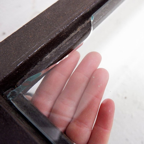 Image 1 of Vintage pagoda-style shelves in black metal