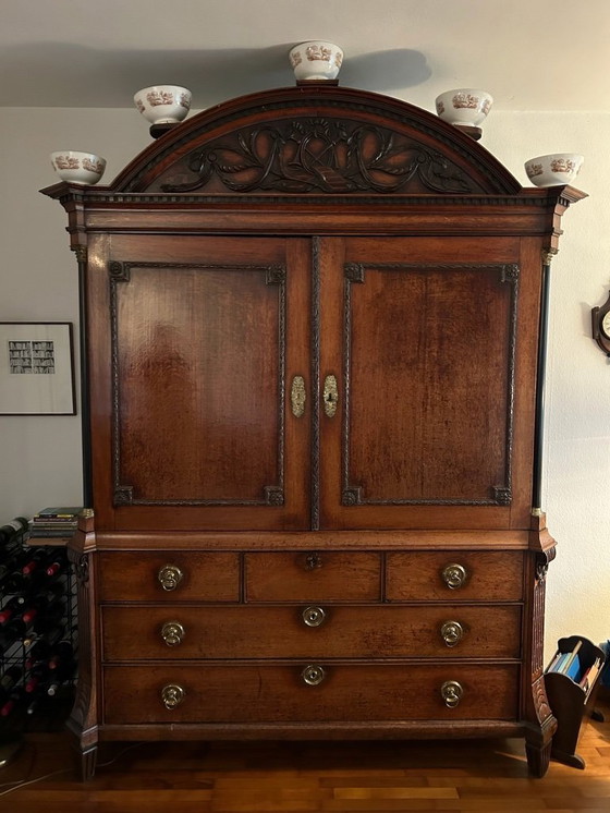 Image 1 of Antique Drenthe cabinet in perfect condition