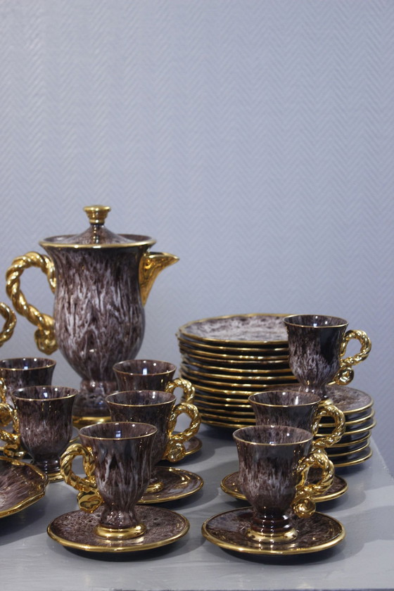 Image 1 of Marius Giuge À Vallauris - 40-delig ontbijtset Frankrijk 1950