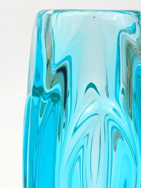 Sklo vase in beautiful blue/green color – Sklo Union, Glass (photo 6 of 7)