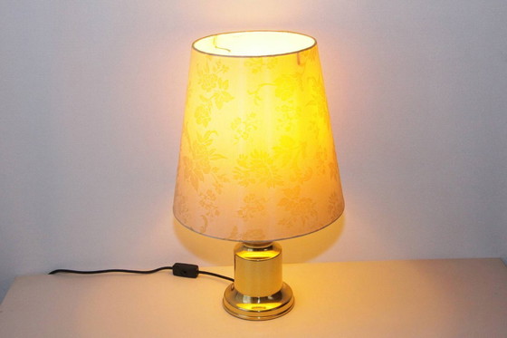 Image 1 of Lampada da tavolo in ottone con motivo 55cm anni '80 J Vintage