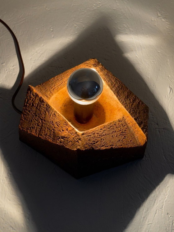 Image 1 of Brutalist vintage ceramic wall lamp