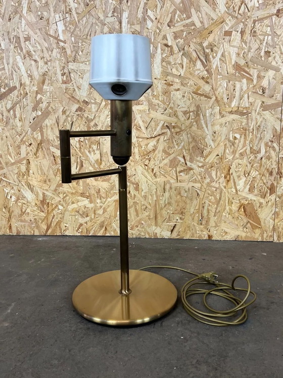 Image 1 of XL 60er 70er Jahre Lampe Leuchte Tischlampe Messing Schwenkbar Space Age Design