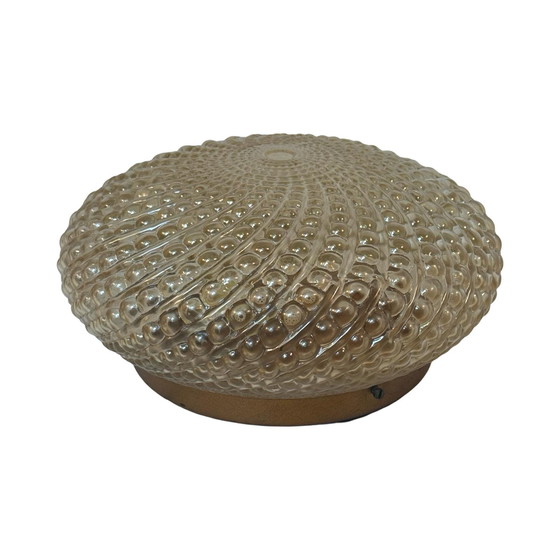 Image 1 of Deckenleuchte (oder Wandleuchte) mit gepresstem Glas - Wandleuchter - Midcentury Modern