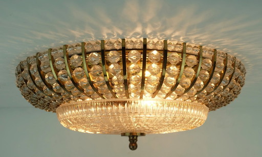 1960s mid century ceiling lamp laiton et verre hollywood regency style