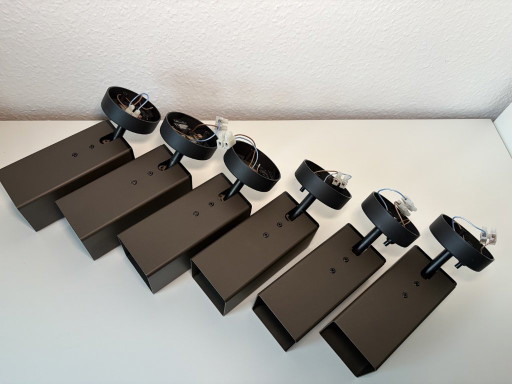 6x STAFF square spotlights, vintage 70s style, with on/off switch – spotjes, Metal (photo 2 of 13)