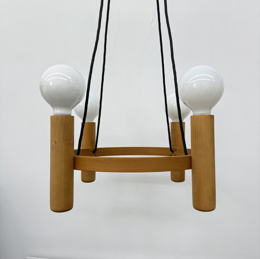 Vintage Domus Danish design hanging lamp chandelier , 1970s