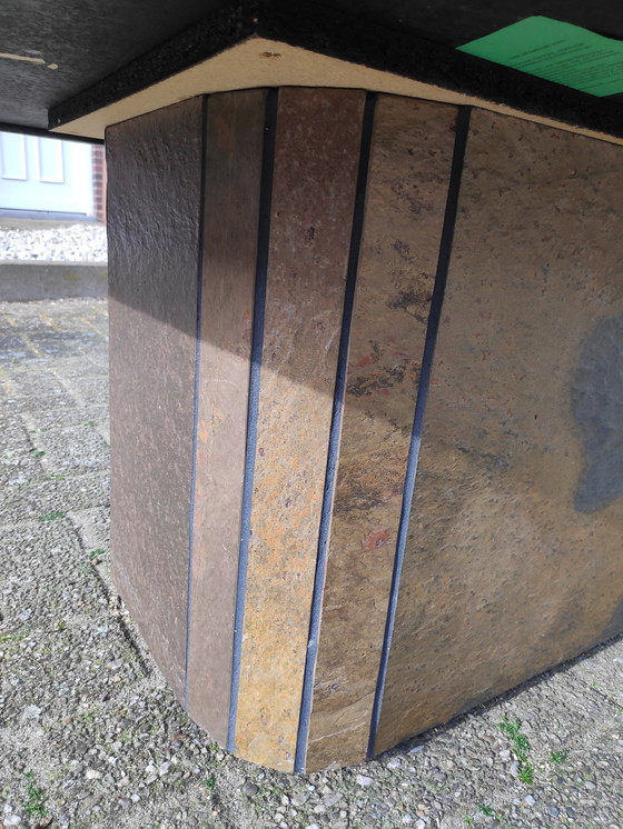 Image 1 of Tavolino da caffè brutalista in mosaico firmato da Paul Kingma, Paesi Bassi, anni '80