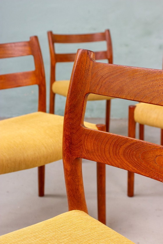 Image 1 of 4 x Niels Otto Möller Model 84 Stoel Deens Vintage Teak