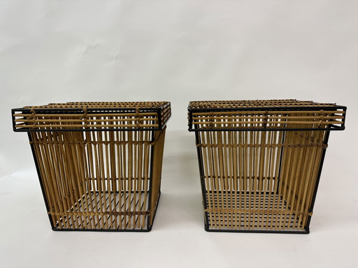 2x Vintage Aufbewahrungskorb