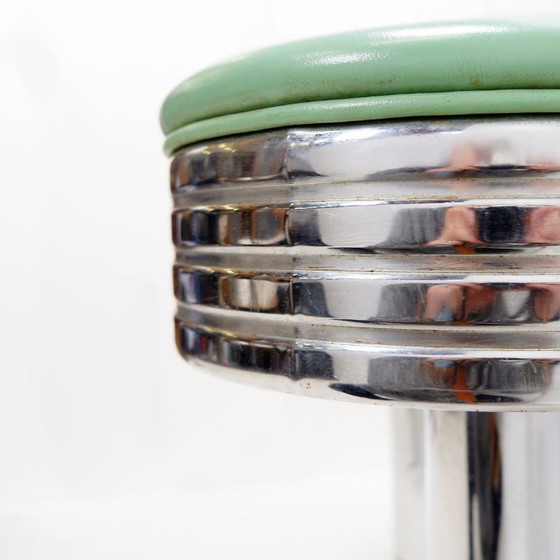 Image 1 of Coppia di sgabelli vintage in stile retrò degli anni '50.