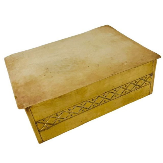 Image 1 of Vintage brass cigarette box