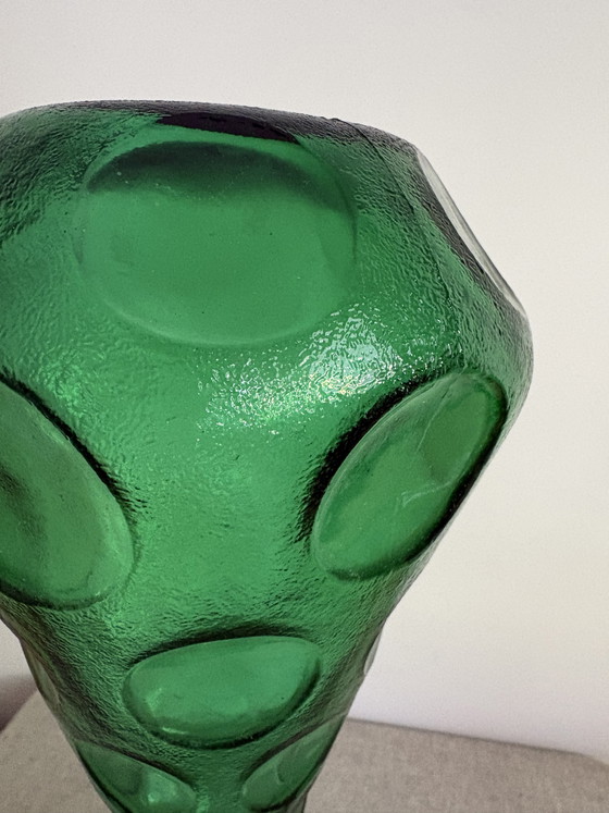 Image 1 of Midcentury Modern vintage Italiaanse Empoli glazen karaf - Genie Bottle