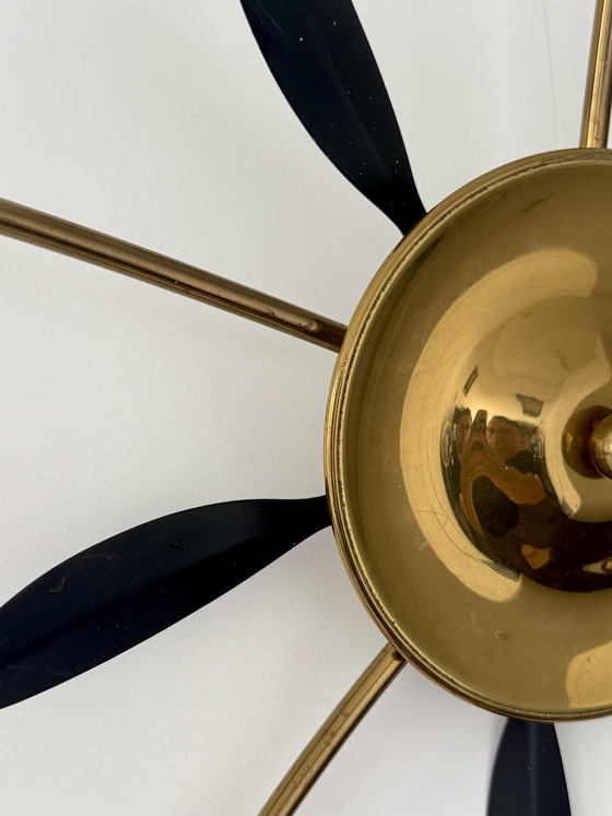 Image 1 of Plafond-/wandlamp Italië 1950 Messing