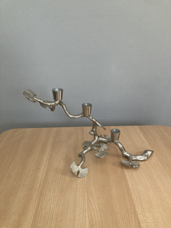 Image 1 of Designer-Kerzenständer aus Bio-Ginkgo-Zweig