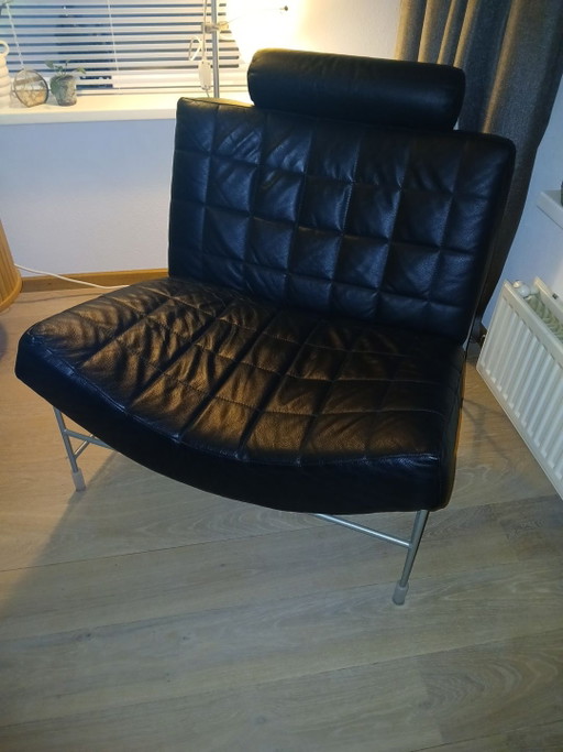 Fauteuil en cuir Senso noir Leolux Volare