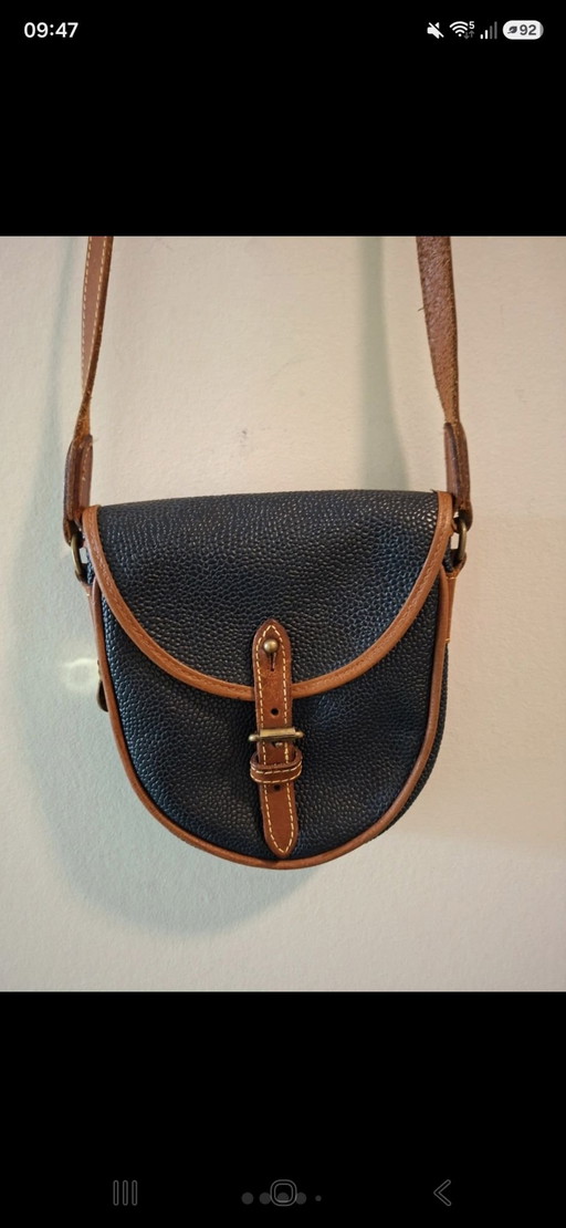 Vintage Mulberry crossbody small saddlebag Scotchgrain schoudertas