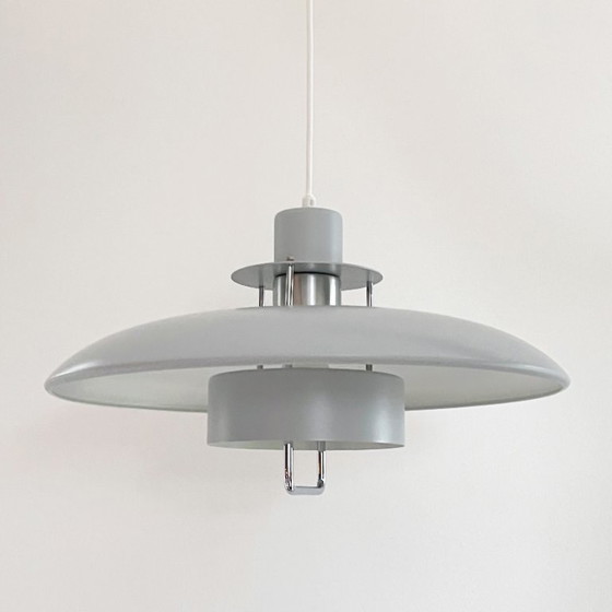 Image 1 of large gray Danish vintage design LAMP Lyskaer Belysning MCM