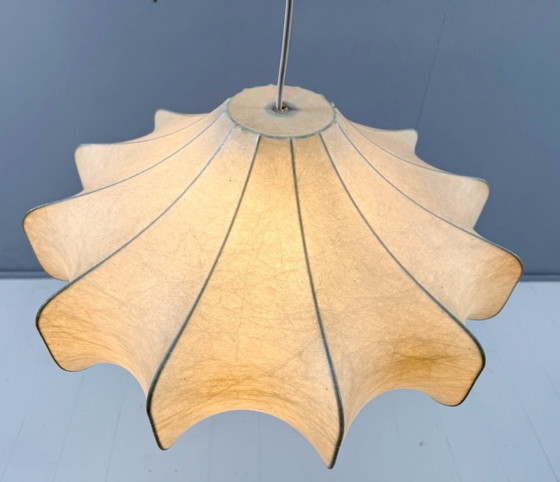 Image 1 of Mid-century Cocoon pendant lamp by Friedel Wauer for Goldkant Leuchten, Germany, 1970s.