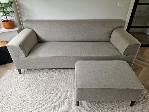 Pode Edit 3-seater Sofa + Ottoman – 3 5 zitsbanken, Metal, Textile