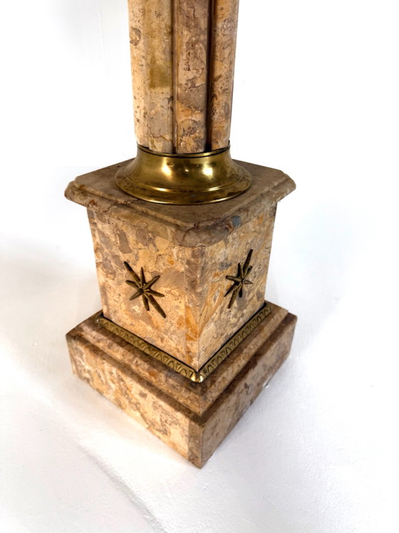 Set aus 2 Marmor- & vergoldeten Bronze-Säulen, 1930er Jahre (photo 6 of 10)