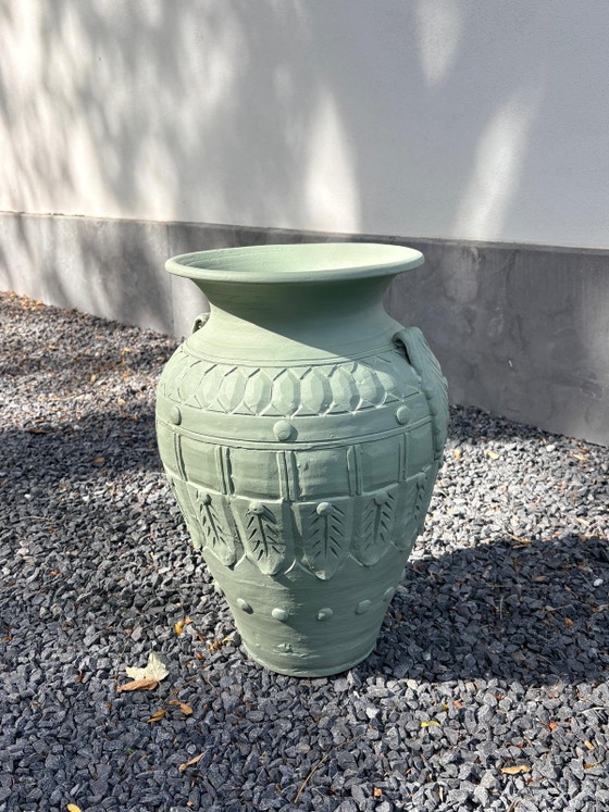Cache-pots en Terre Cuite Vert Clair Gris – Cache pots, Ceramic (photo 5 of 5)