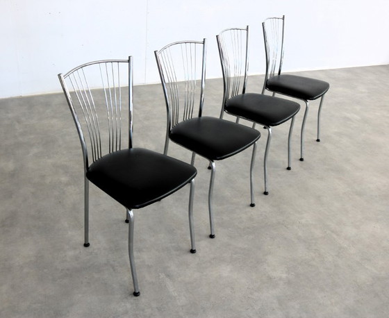 Image 1 of 4x vintage eetkamerstoelen 