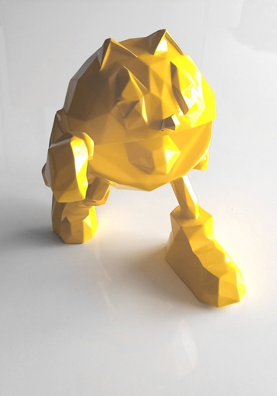 Image 1 of Richard Orlinski - Pac-Man Yellow - sculpture large size 18 cm