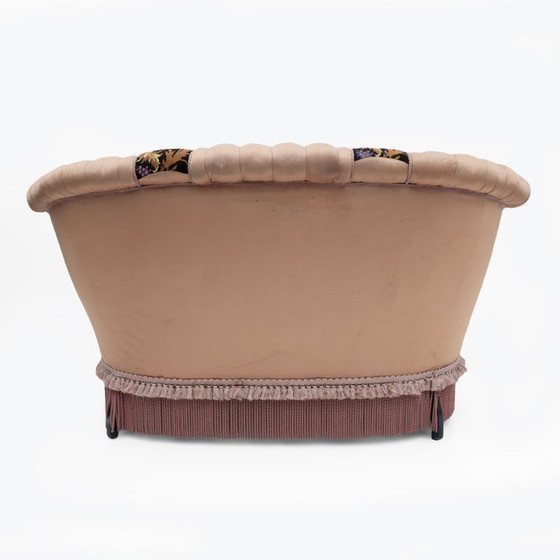 Image 1 of Raro sofá de satén de seda Napoleón III del siglo XIX