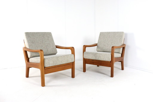 2er-Set Juul Kristensen Fauteuils Vintage Neu gepolstert