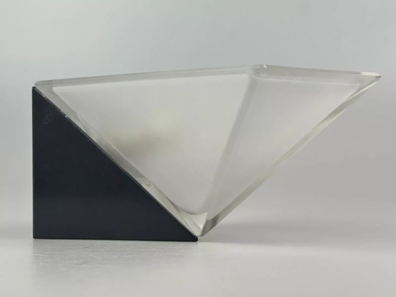 Image 1 of Lampada da parete a cubo Peill &amp; Putzler anni '60 e '70, applique in vetro ghiacciato, era spaziale