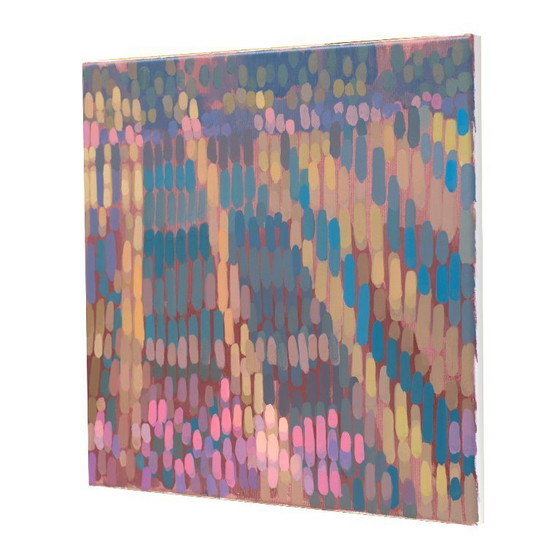 Image 1 of Painting of tree shadows, hand-painted unique piece, nature, landscape painting, acrylic painting 40x40cm