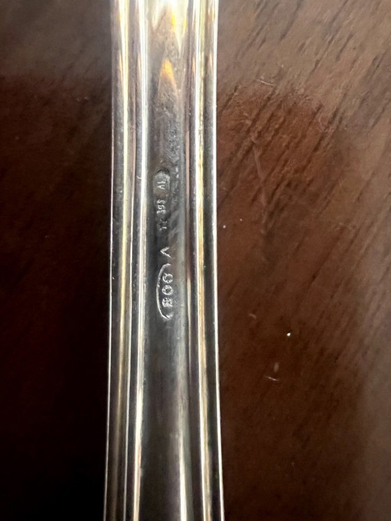 Image 1 of Juego de cubiertos de plata 800 para 12 personas, origen italiano, estilo de diseño francés, de 1970 a 1980