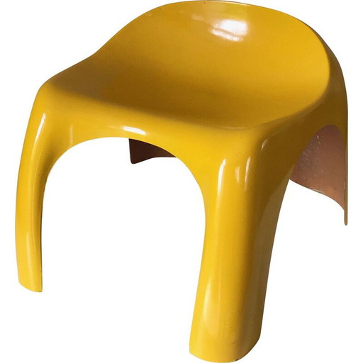Sedia vintage efebino design stacy duke, anni '70