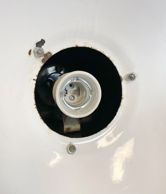 Image 1 of Suspension Bauhaus en émail noir industriel, années 1930