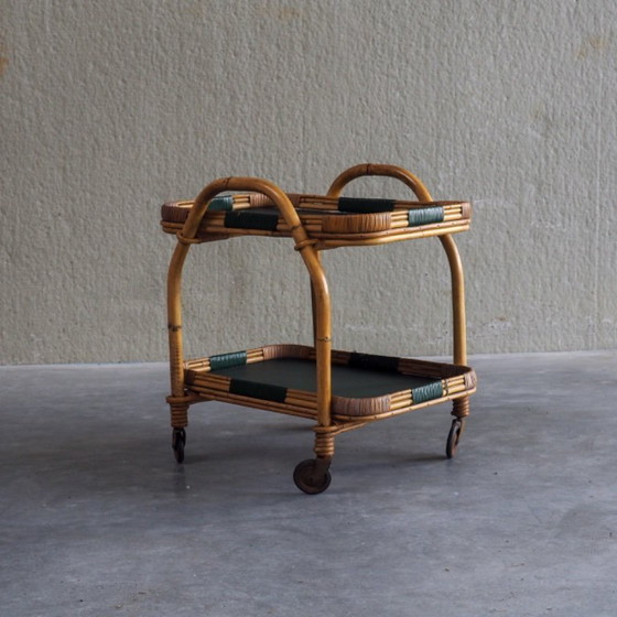 Vintage Bamboo & Rattan Serving Trolley – Bar carts (photo 9 of 17)