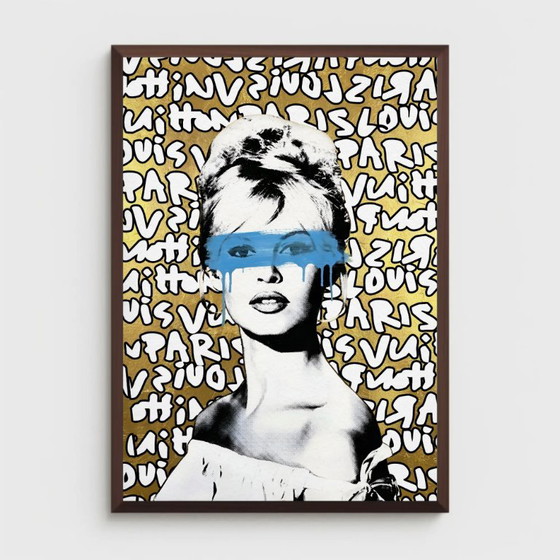 Pop Art Art Print with Brigitte Bardot Motif, Paper, Black (photo 5 of 5)