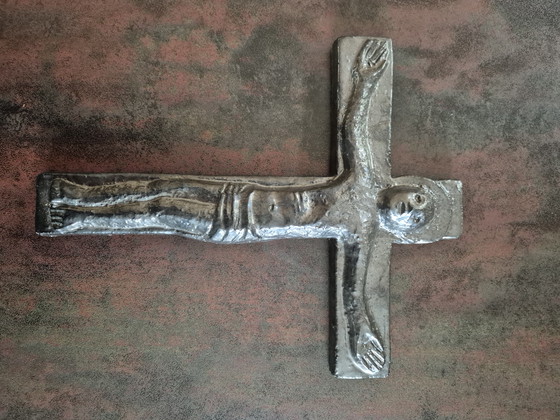 Image 1 of Steven Vynck Ceramics Vintage Modernist Crucifix
