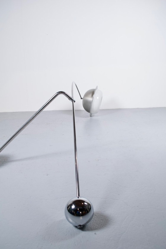 Image 1 of Large adjustable pendant light from the 1970s, chrome-plated steel, Perspex, Italy, FILVEM-VOGHERA, publisher