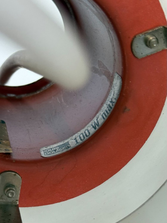 Image 1 of PH 4/3 hanglamp wit met oranje accenten van Poul Henningsen voor Louis Poulsen