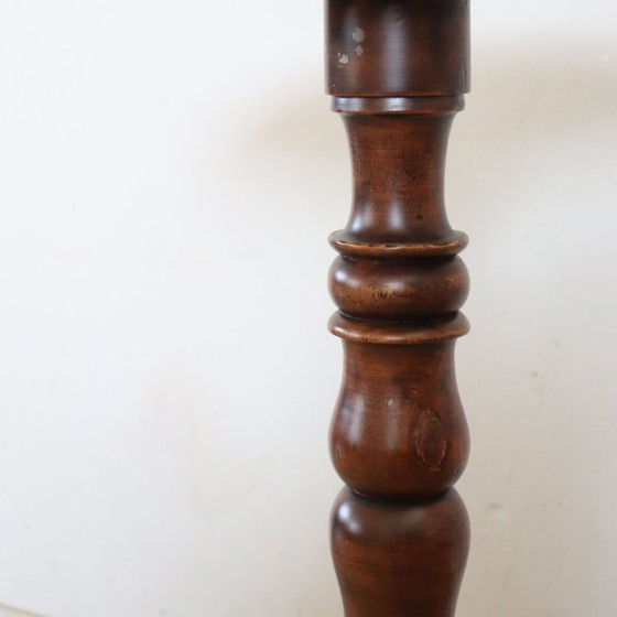 Image 1 of Vintage Pedestal Table in Walnut, Italy 1990s