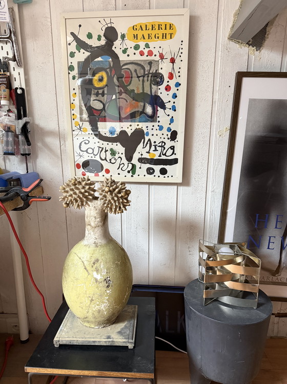 Image 1 of Zeldzaam botanisch model van gips uit de jaren 1920, brutalistische Bauhaus-stijl.