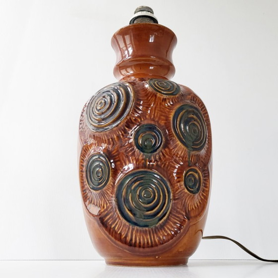 Image 1 of MAGNIFICENT VINTAGE GERMAN CERAMIC LAMP BASE 1960s BAY KERAMIK 60S 1960S