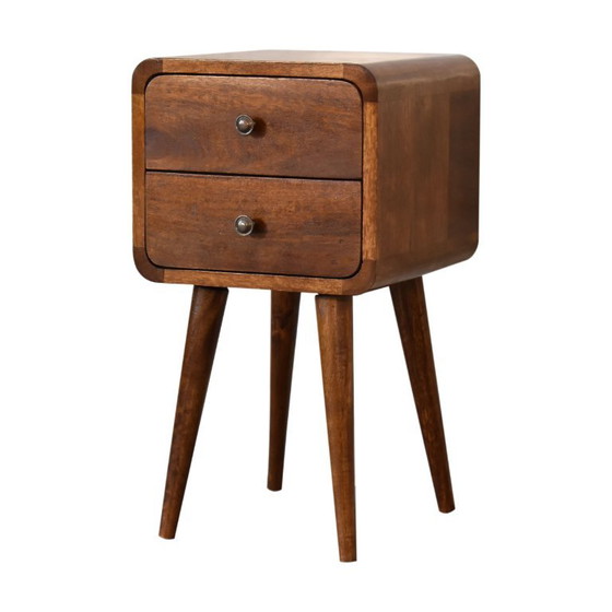 Mini Nachtkastje in Mangohout Met Kastanjehouten Look – Artisan, Wood (photo 3 of 12)