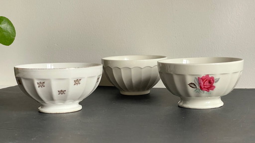 Vintage Pink and Gold Ceramic Bowls