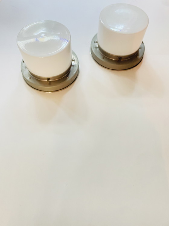 Image 1 of 2x Giso (Gispen) plafonnière ‘Cilinder’. Dutch design 