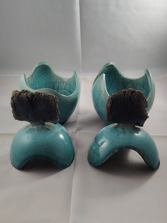2 vasi Raku firmati Lecomte di Bernard Lecomte Menton – Oggetti decorativi, Ceramica (photo 6 of 8)