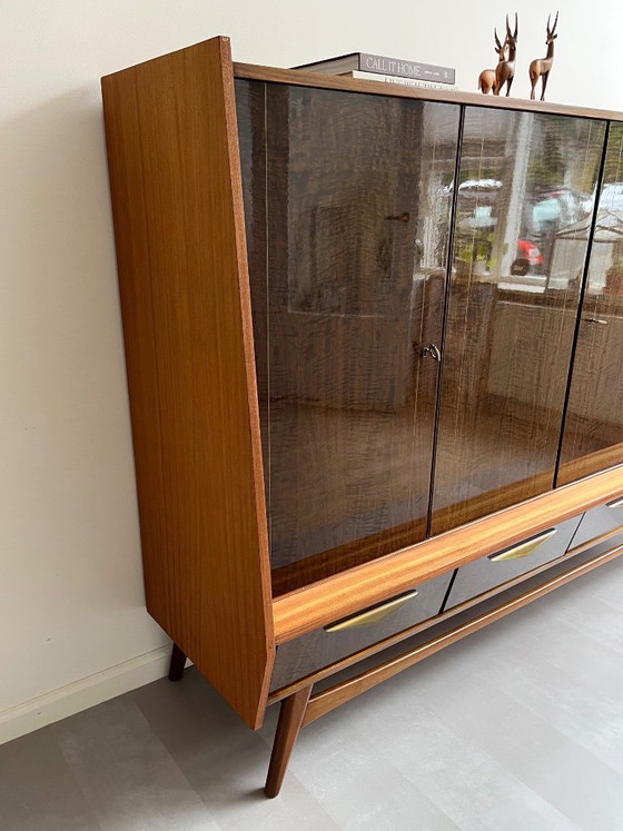 Image 1 of Buffet haut vintage en teck et palissandre, années 1960, design danois
