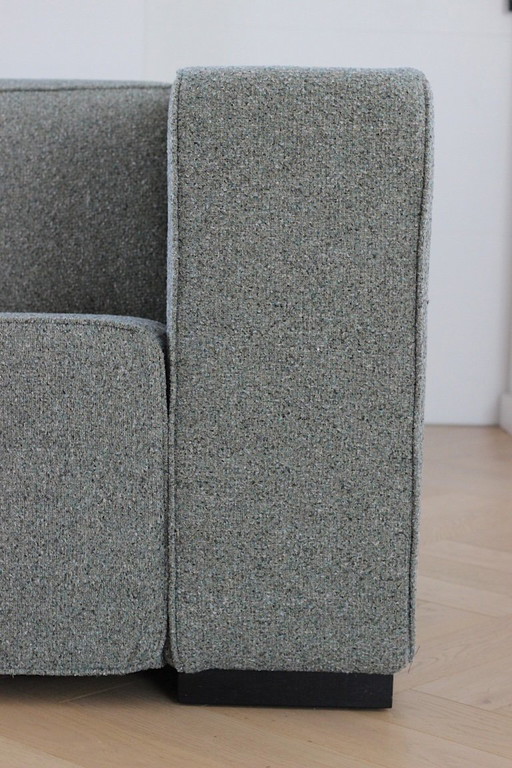 Gelderland 6430 3-seater green mottled – 3 5 zitsbanken, Textile
